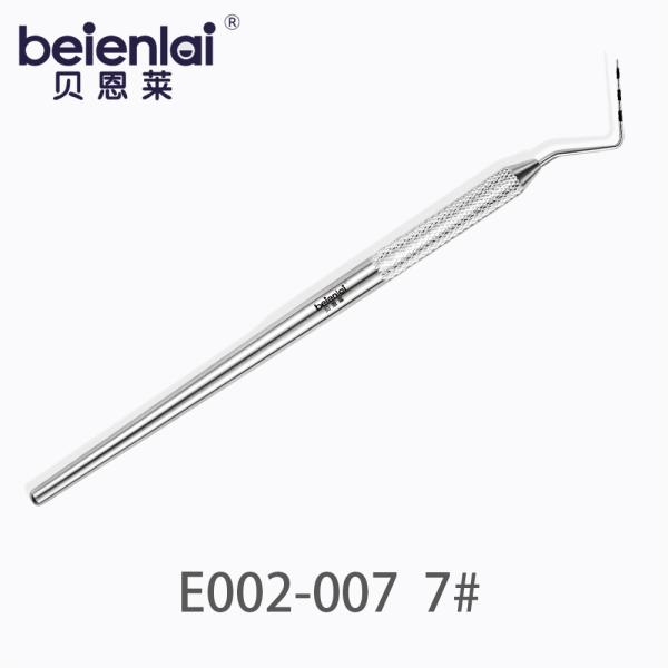 Benlai Periodontal Probe E002-007 SXD 7#, Single End φ5.5 Solid Round Handle, Scales 2-4-6-8-10-12